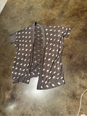 Magnolia Pearl Brown Polka Dot Open Cardigan